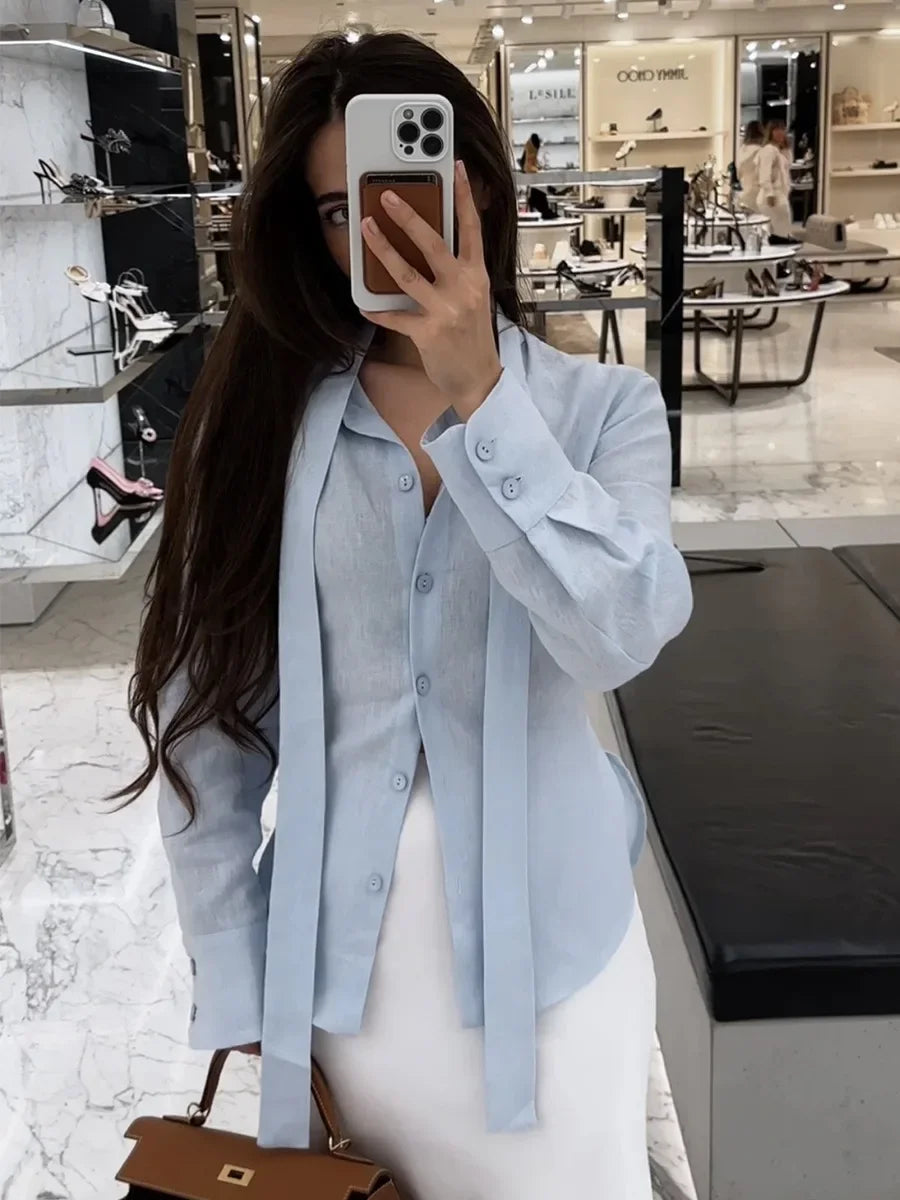 The Valencia Tie-Waist Blouse
