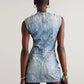 The Marlowe Cutout Denim Dress