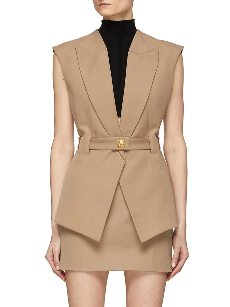 The Meridian Belted Blazer Vest