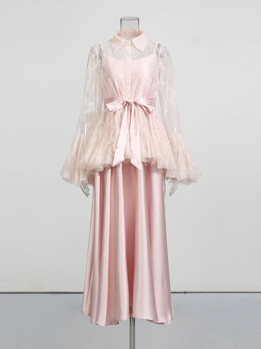 The Genevieve Lace Layered Dress Set from the Soft & Sophisticated at Lavishly Me