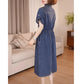The Capri Button-Front Denim Dress