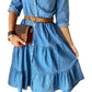 The Portofino Belted Denim Dress