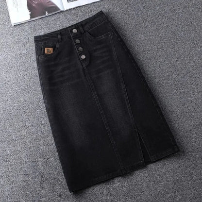 The Soho Split Denim Skirt