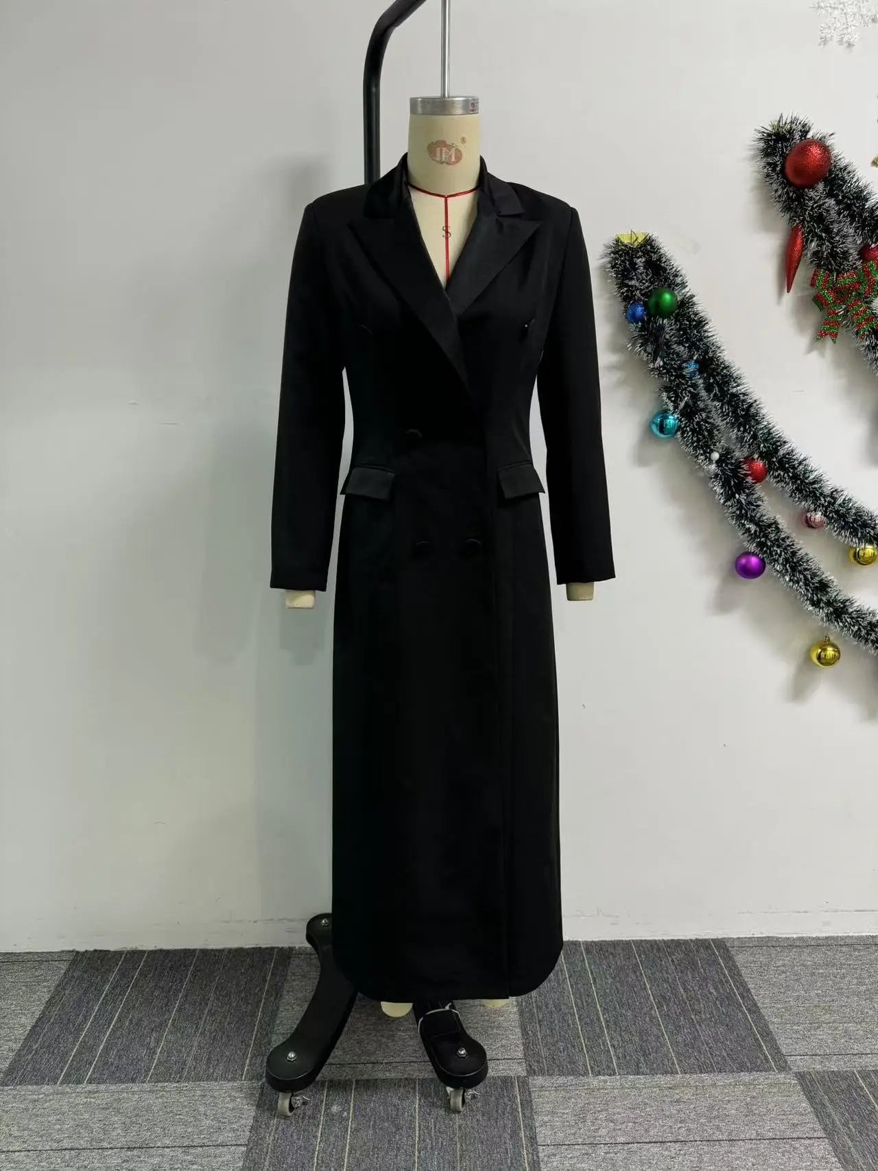 The Juliette Double-Breasted Maxi Dress in Black | Lavishly Me