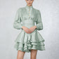 The Emerald Élan Ruffle Dress