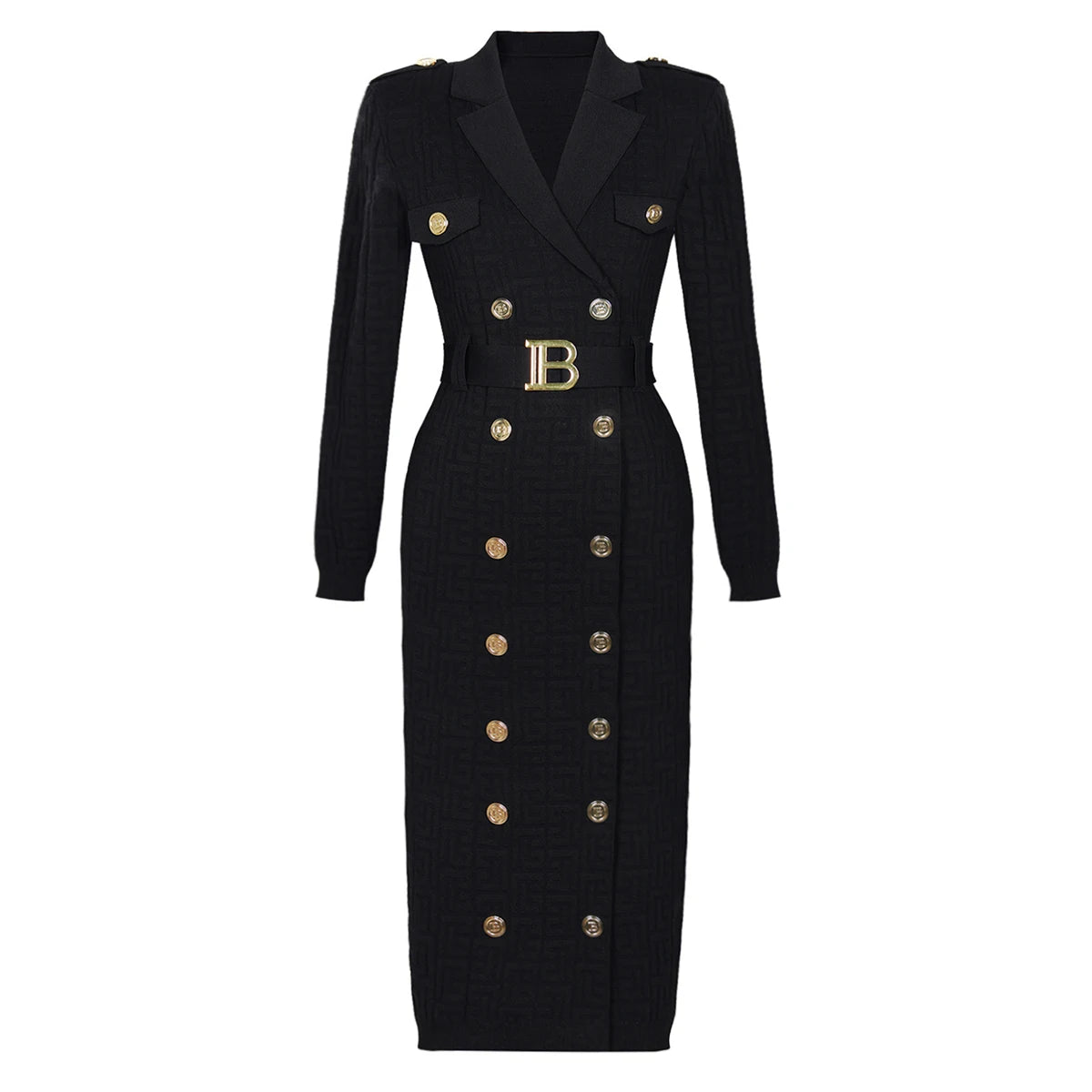 The Beaumont Double-Breasted Longline Dress from the Boss Energy at Lavishly Me