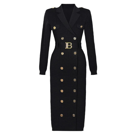 The Beaumont Double-Breasted Longline Dress from the Boss Energy at Lavishly Me