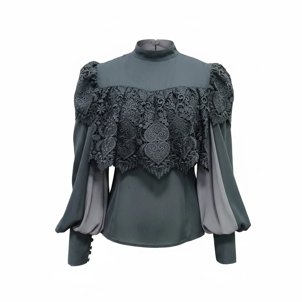 The Nerissa Lace Ruffle Blouse | Lavishly Me