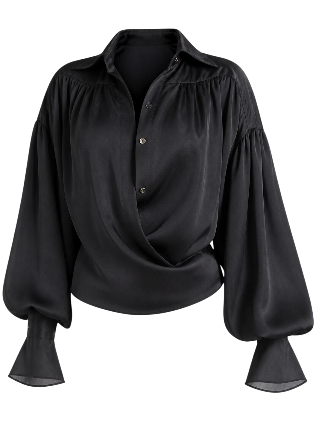 The Bellamy Flare-Sleeve Blouse