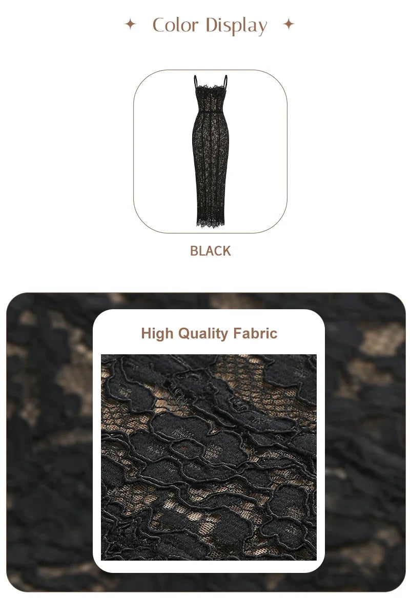 The Midnight Lace Gown