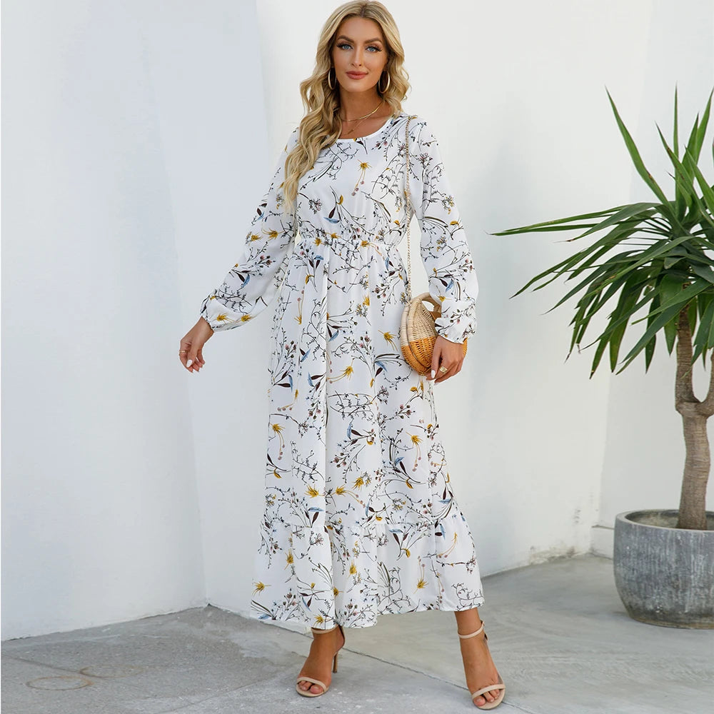 The Marisol Floral Chiffon Midi Dress in 1 | Lavishly Me