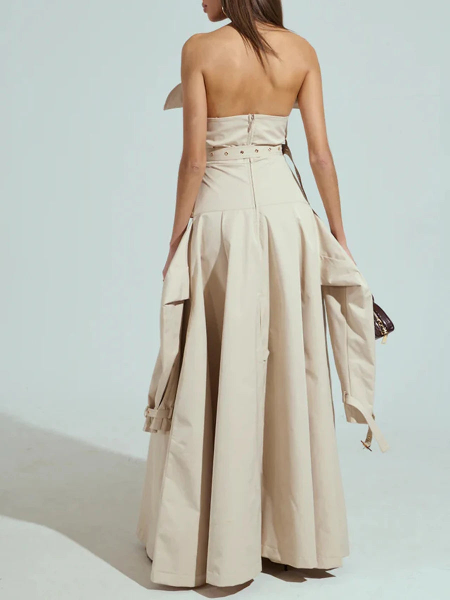 The Belmont Strapless Midi Dress