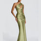 The Seraphine One-Shoulder Satin Maxi Dress from the Celebration Edit at Lavishly Me