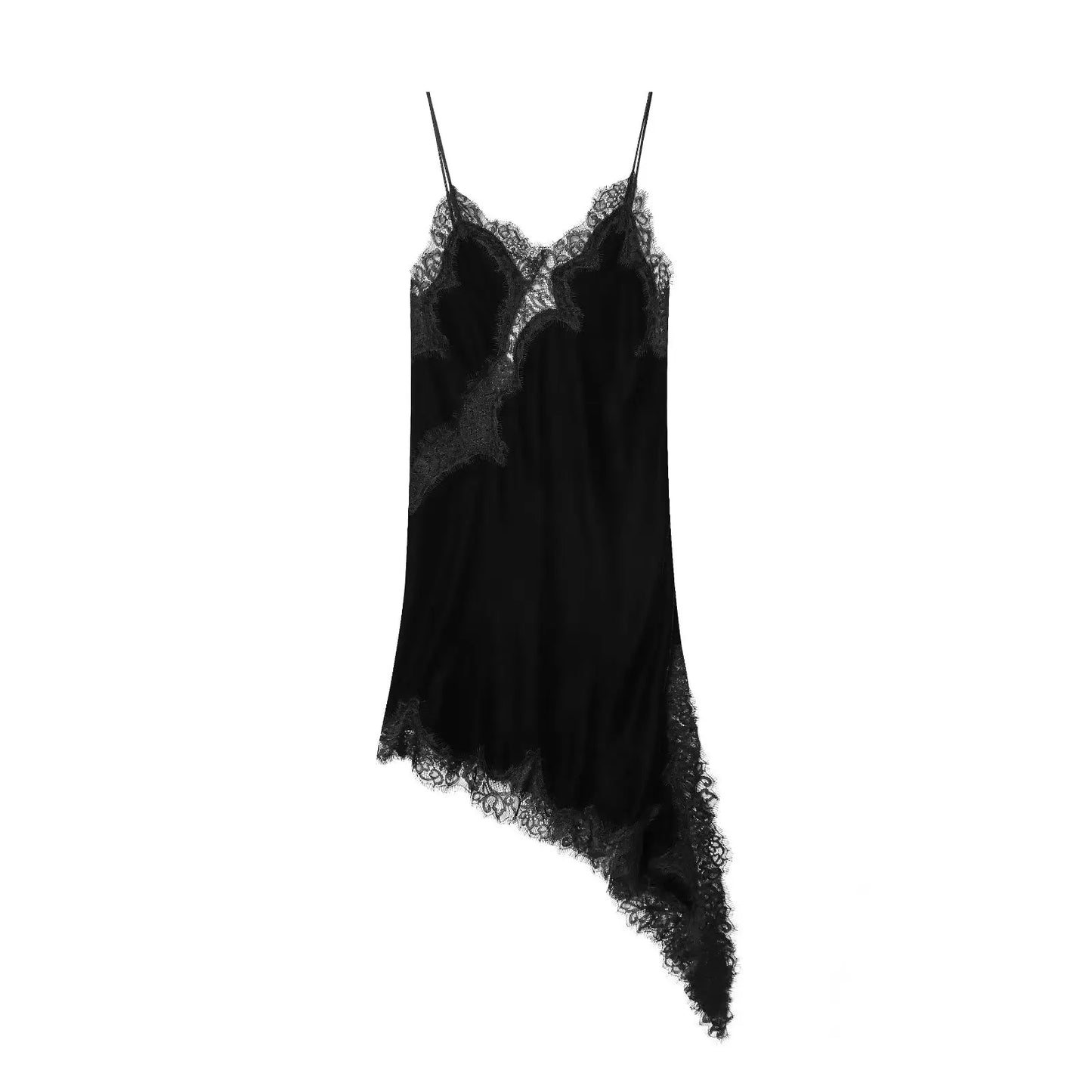 The Amélie Lace Satin Mini Dress