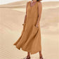 The Quinn Linen-Blend Pocket Dress in black | Lavishly Me