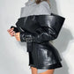 The Milan Colorblock Leather Jacket from the After Dark at Lavishly Me