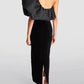 The Freya Diagonal-Neck Backless Dress in BLACK | Lavishly Me
