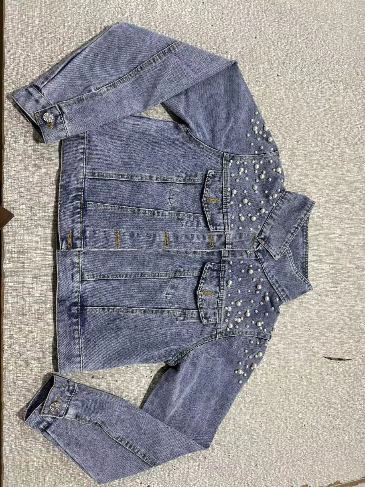 The Celeste Beaded Denim Jacket
