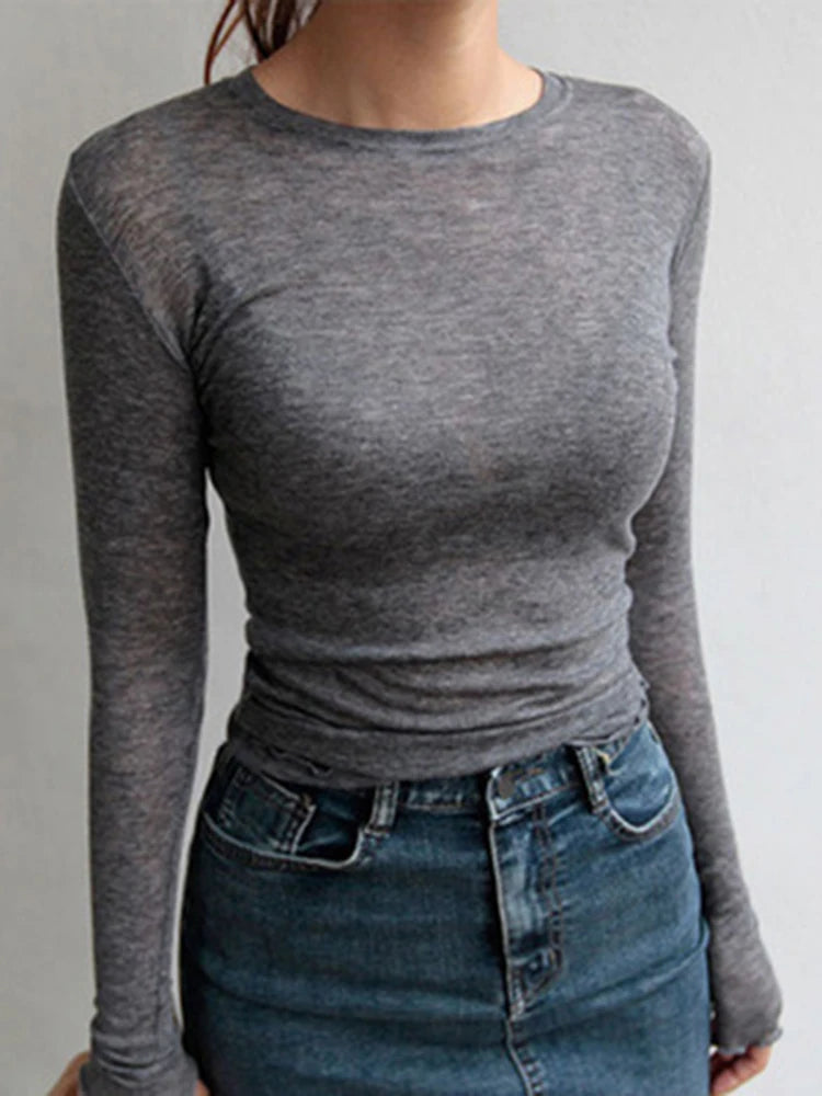 The Élan Sheer Long-Sleeve Tee from the After Dark at Lavishly Me