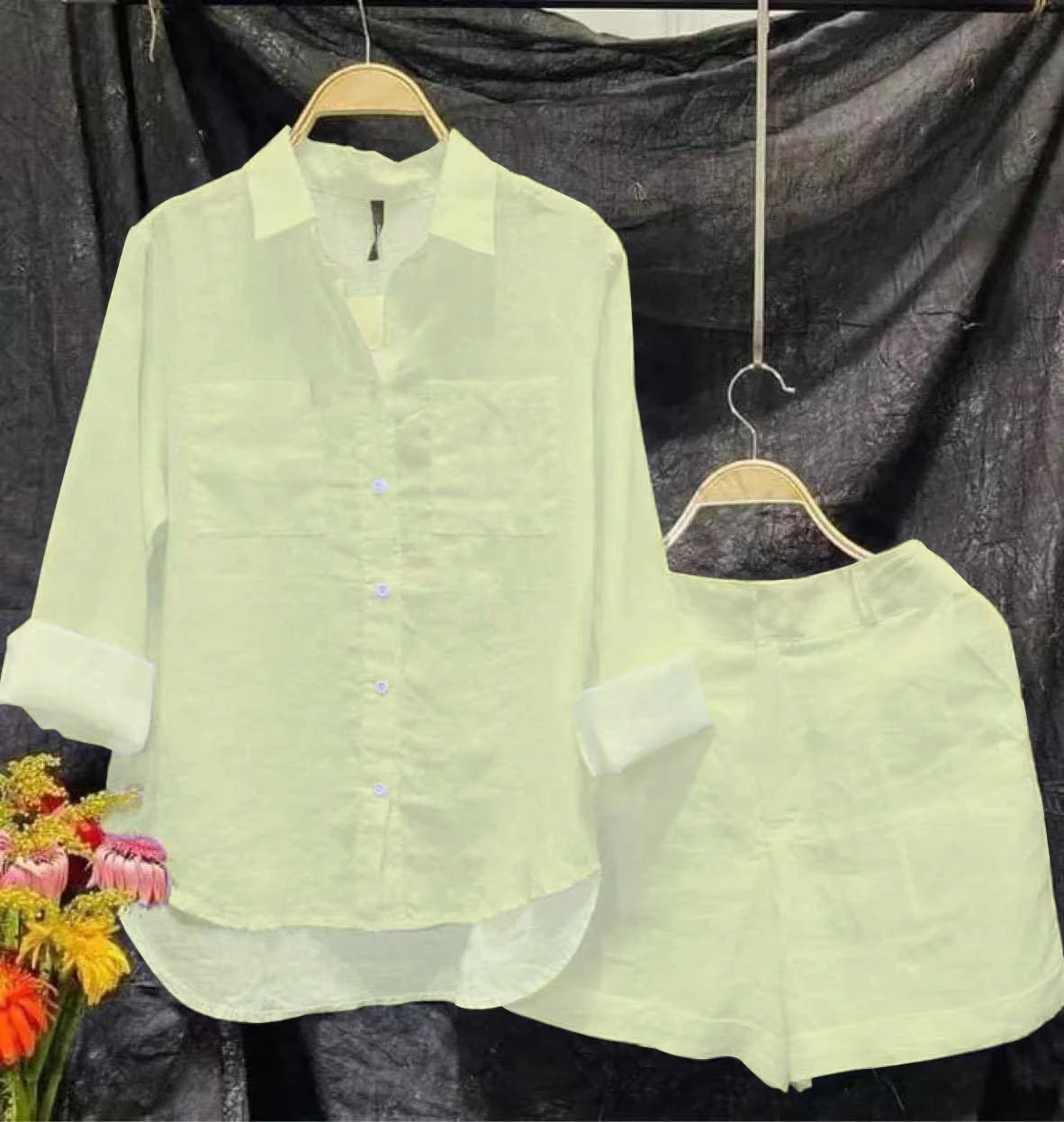 The Whitehaven Linen Shirt Set
