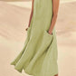 The Quinn Linen-Blend Pocket Dress in black | Lavishly Me