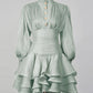 The Emerald Élan Ruffle Dress