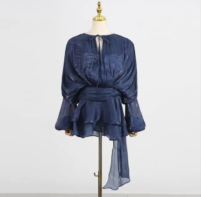 The Elara Folded Tunic Dress