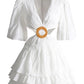 The Amora Lantern-Sleeve Dress