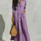 The Marais Pleated Button Maxi Dress from the Soft & Sophisticated at Lavishly Me