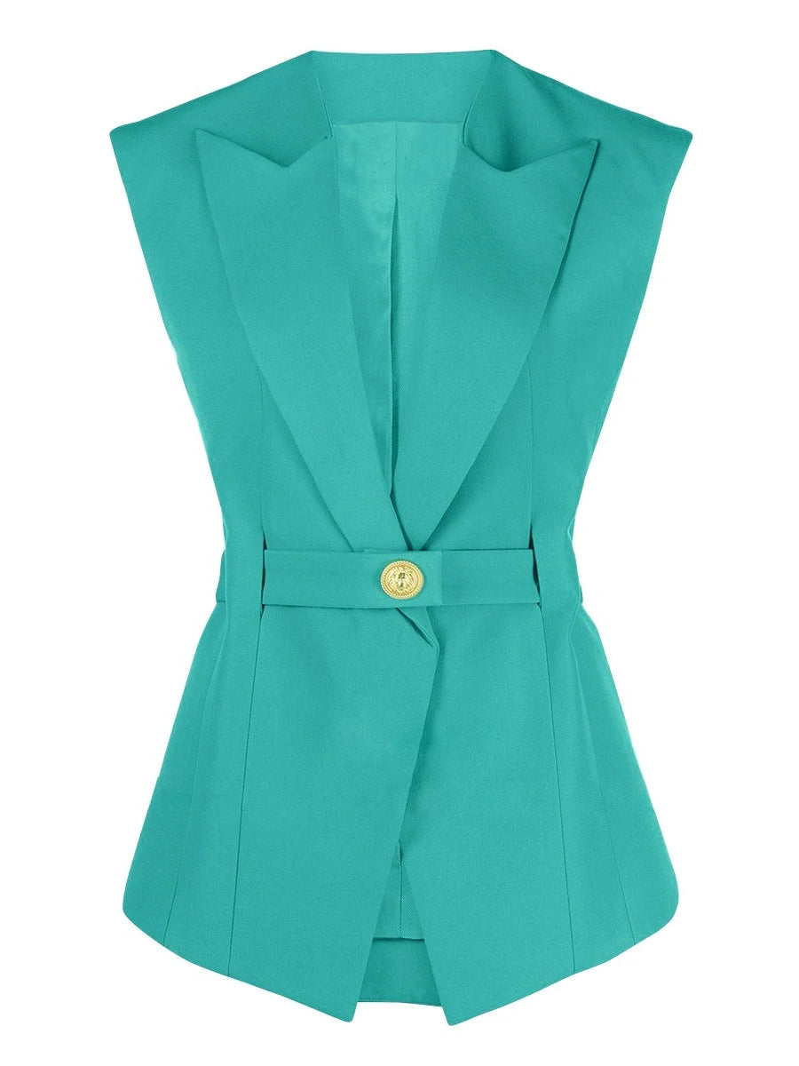 The Meridian Belted Blazer Vest