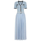 The Azure Belted Knit Vacation Dress from the Boss Energy at Lavishly Me