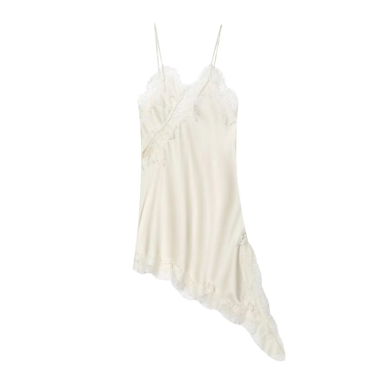 The Amélie Lace Satin Mini Dress