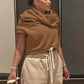 The Remi Shirred Hooded Tank in black | Lavishly Me