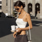 The Valencia Lace-Up Crop Top