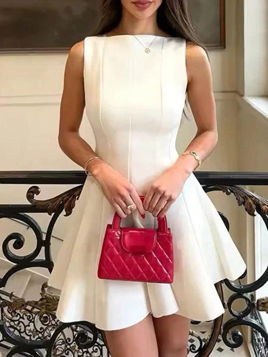 The Camille O-Neck Mini Dress