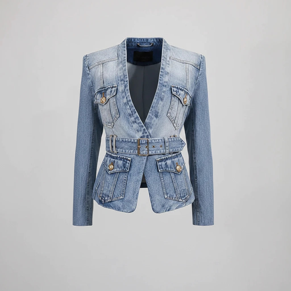 The Aurelia Button,Pockets,Lace-Up Statement Look