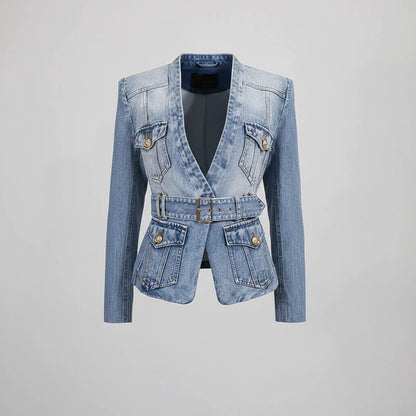 The Aurelia Button,Pockets,Lace-Up Statement Look