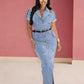 The Madison Double-Breasted Denim Dress from the Denim Edit at Lavishly Me