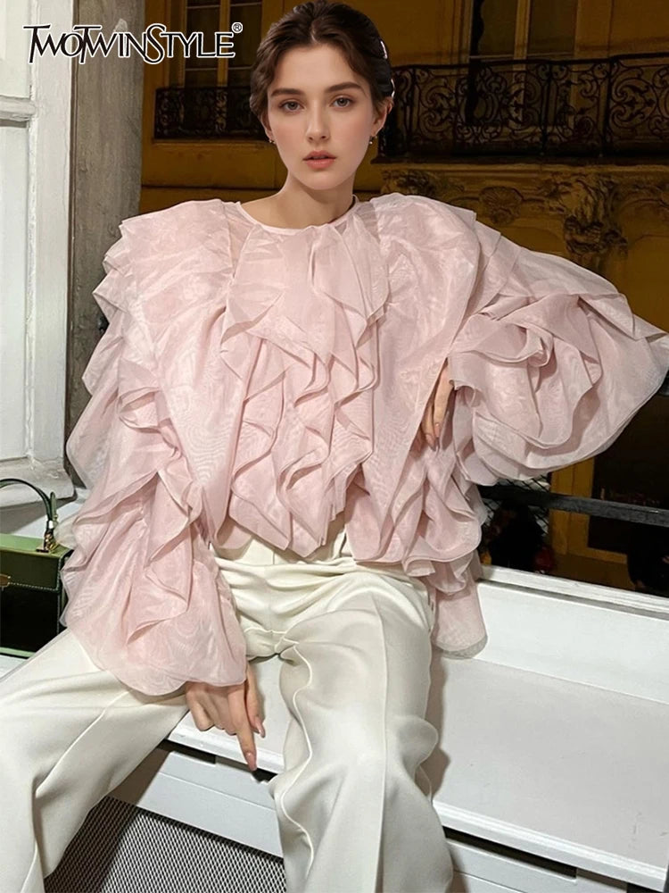The Chantilly Ruffle Chiffon Blouse from the Soft & Sophisticated at Lavishly Me