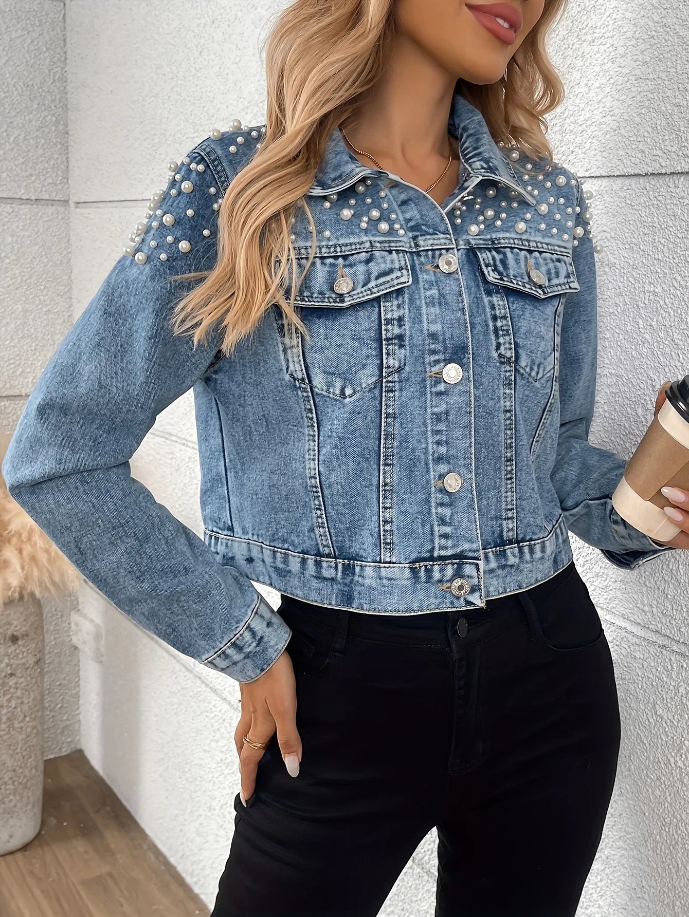 The Celeste Beaded Denim Jacket