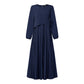 The Elara Pleated A-Line Maxi Dress from the Boss Energy at Lavishly Me