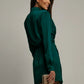 The Rosé Satin Shirt Dress