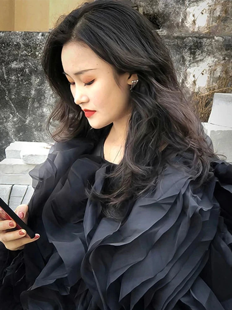 The Chantilly Ruffle Chiffon Blouse from the Soft & Sophisticated at Lavishly Me