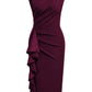 The Vivienne Ruffle Pencil Dress from the Boss Energy at Lavishly Me