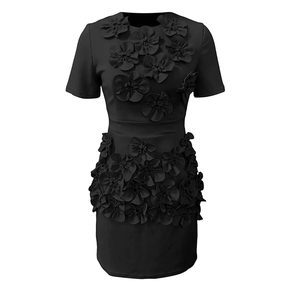 The Amaranth Appliqué Dress