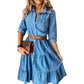The Portofino Belted Denim Dress