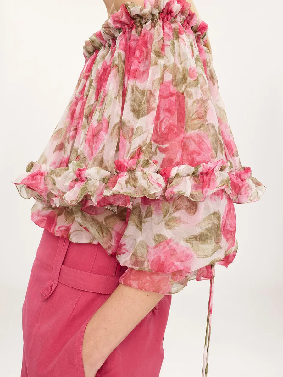 The Valencia Tiered Ruffle Blouse from the Soft & Sophisticated at Lavishly Me