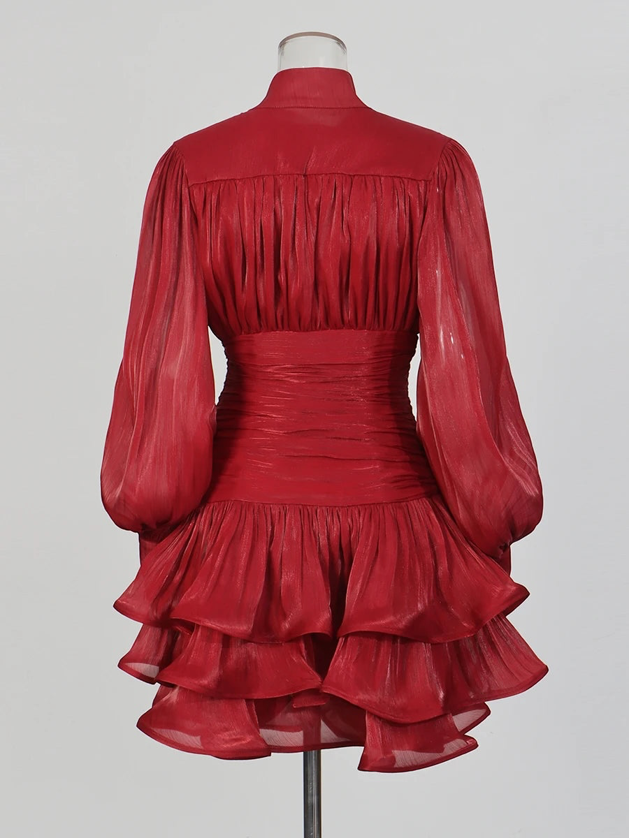 The Emerald Élan Ruffle Dress