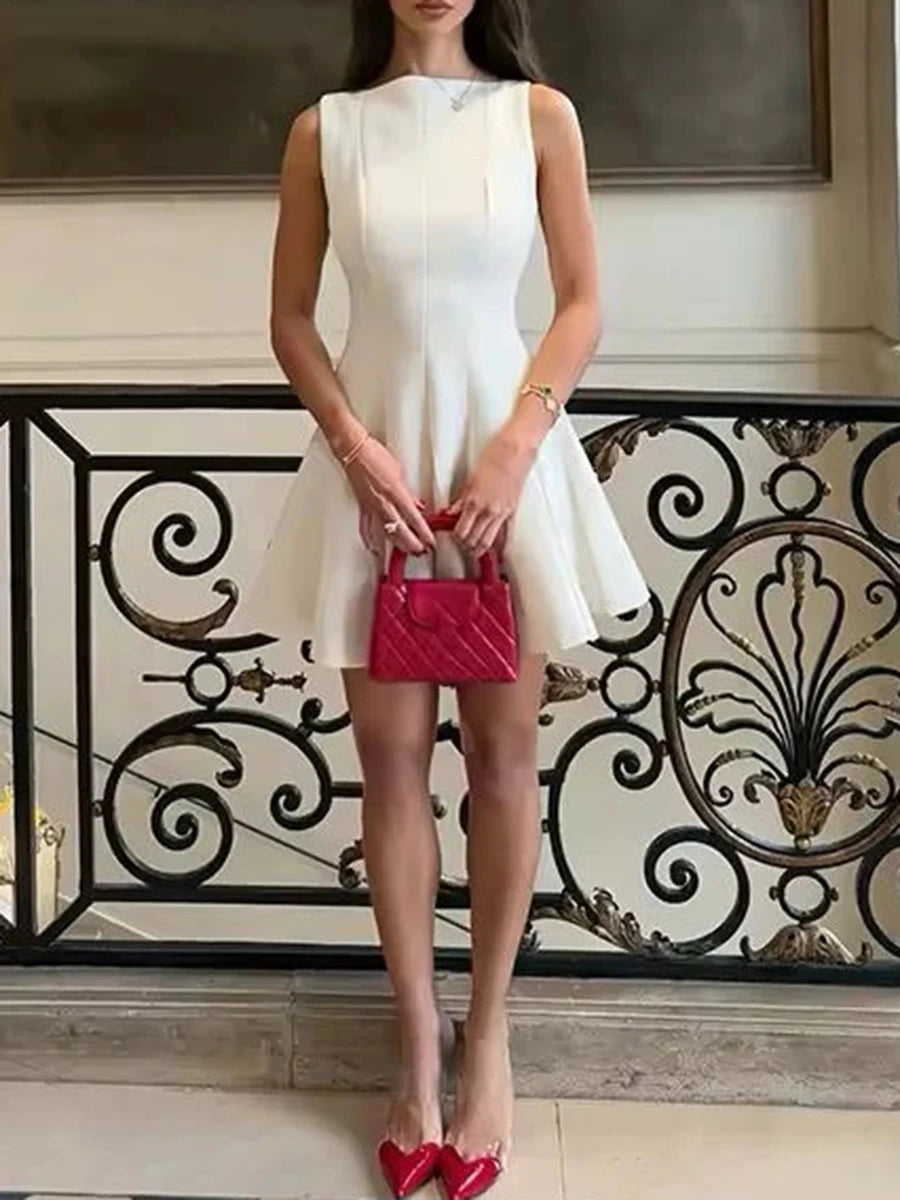 The Camille O-Neck Mini Dress