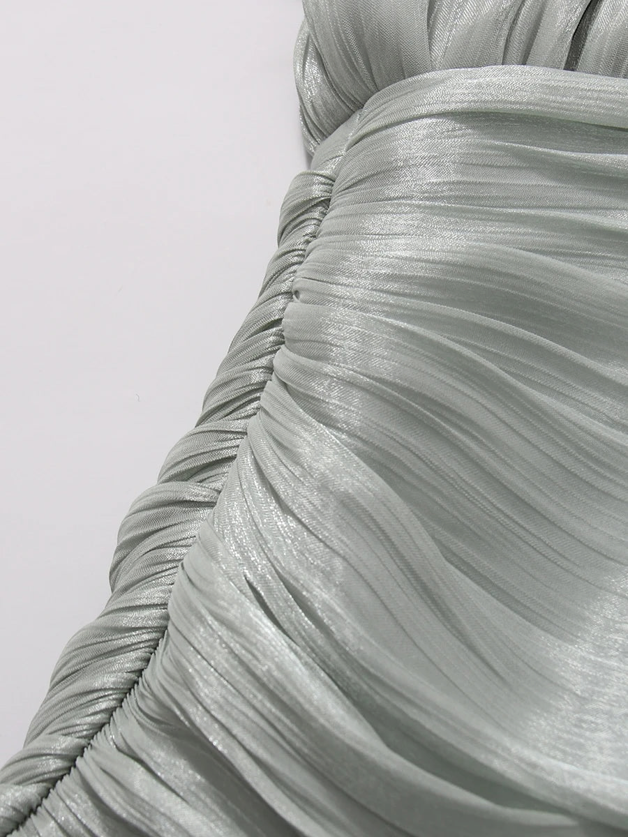The Emerald Élan Ruffle Dress